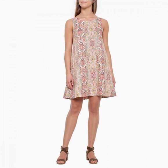Rachel Zoe Linen Aztec Print Trapeze Dress - Picture 2 of 8